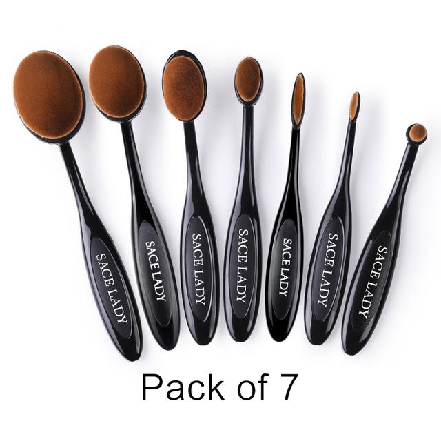 Makeup Brushes Oval Toothbrush Set